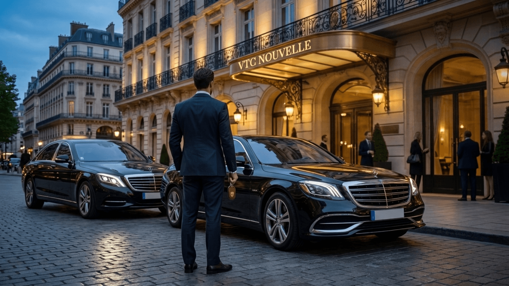 Chauffeur professionnel en costume